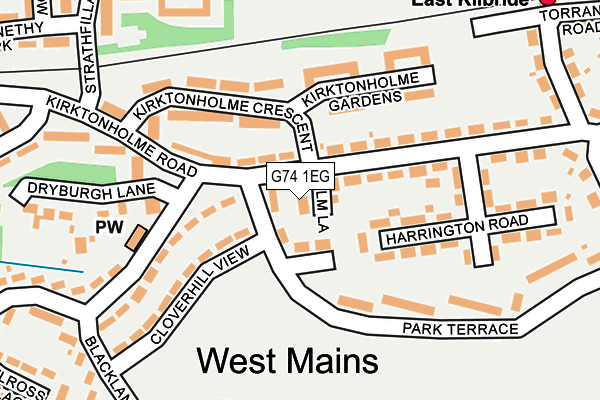 G74 1EG map - OS OpenMap – Local (Ordnance Survey)