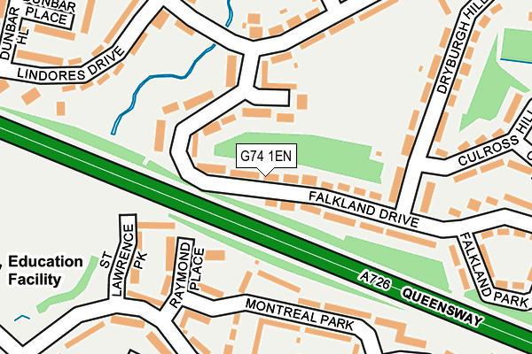 G74 1EN map - OS OpenMap – Local (Ordnance Survey)