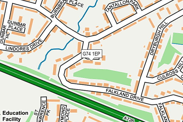 G74 1EP map - OS OpenMap – Local (Ordnance Survey)