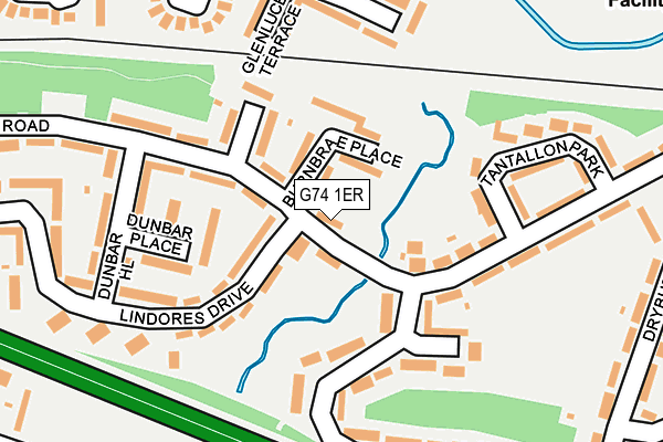 G74 1ER map - OS OpenMap – Local (Ordnance Survey)