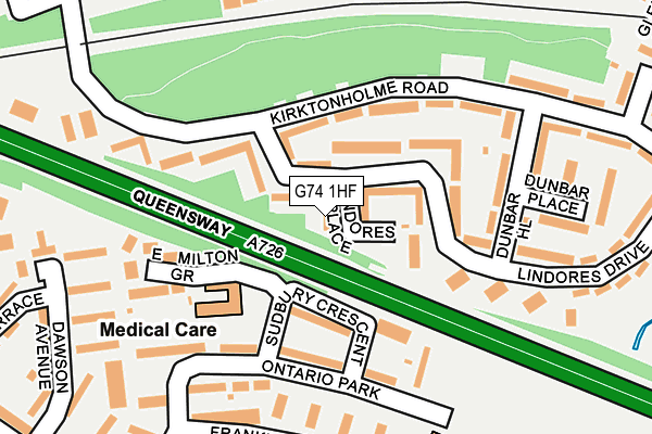 G74 1HF map - OS OpenMap – Local (Ordnance Survey)