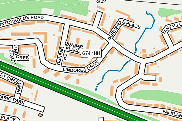 G74 1HH map - OS OpenMap – Local (Ordnance Survey)