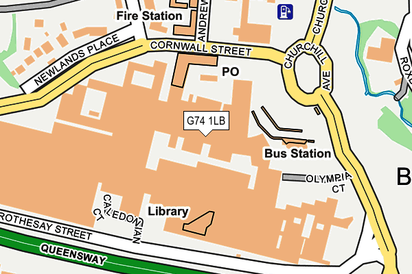 G74 1LB map - OS OpenMap – Local (Ordnance Survey)