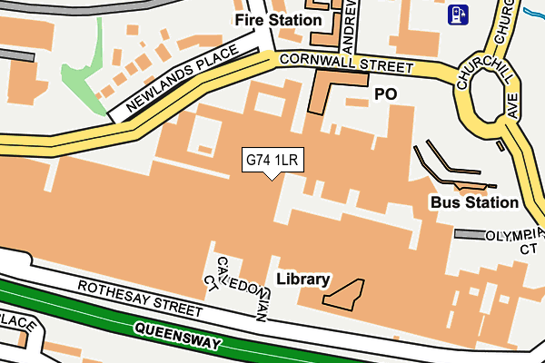 G74 1LR map - OS OpenMap – Local (Ordnance Survey)