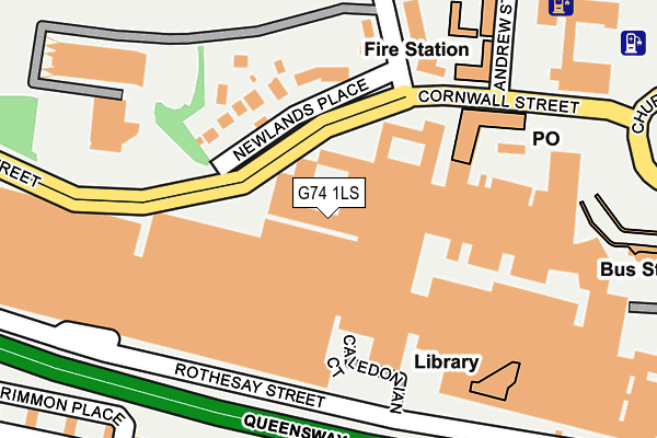 G74 1LS map - OS OpenMap – Local (Ordnance Survey)