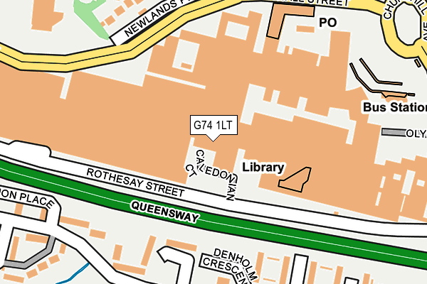 G74 1LT map - OS OpenMap – Local (Ordnance Survey)