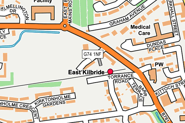 G74 1NF map - OS OpenMap – Local (Ordnance Survey)