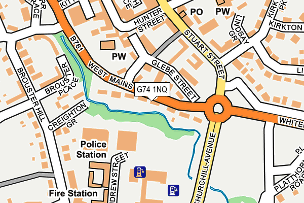 G74 1NQ map - OS OpenMap – Local (Ordnance Survey)