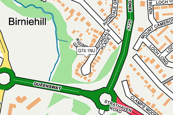 G74 1NU map - OS OpenMap – Local (Ordnance Survey)