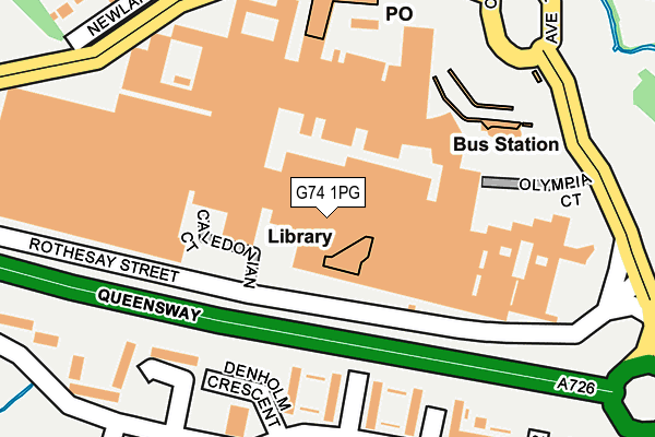 G74 1PG map - OS OpenMap – Local (Ordnance Survey)