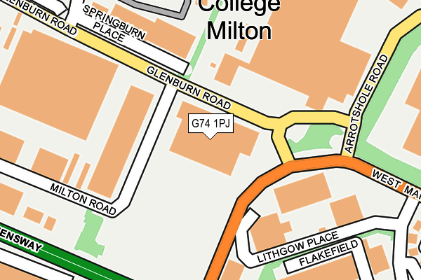 G74 1PJ map - OS OpenMap – Local (Ordnance Survey)