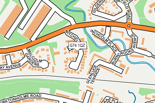 G74 1QZ map - OS OpenMap – Local (Ordnance Survey)