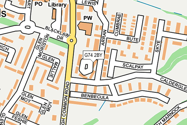 G74 2BY map - OS OpenMap – Local (Ordnance Survey)