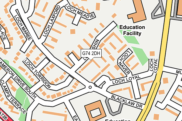 G74 2DH map - OS OpenMap – Local (Ordnance Survey)