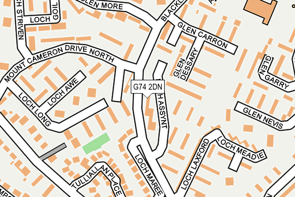G74 2DN map - OS OpenMap – Local (Ordnance Survey)