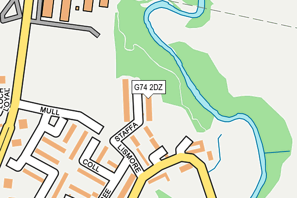 G74 2DZ map - OS OpenMap – Local (Ordnance Survey)