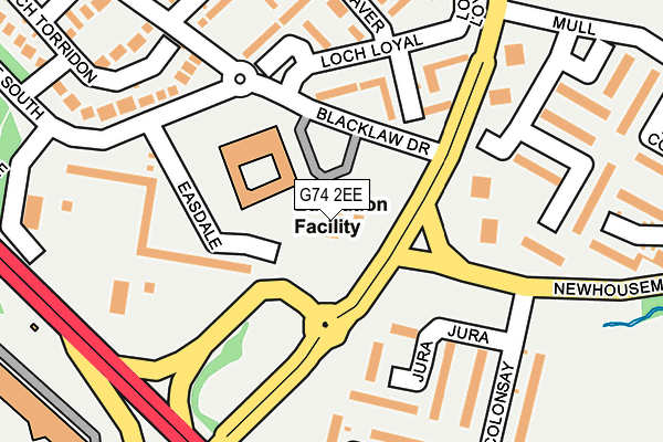 G74 2EE map - OS OpenMap – Local (Ordnance Survey)