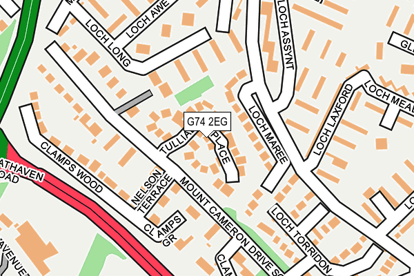 G74 2EG map - OS OpenMap – Local (Ordnance Survey)