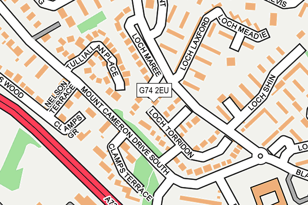 G74 2EU map - OS OpenMap – Local (Ordnance Survey)