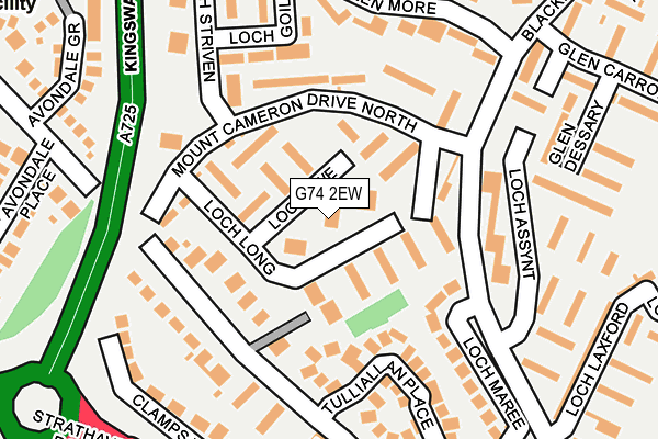 G74 2EW map - OS OpenMap – Local (Ordnance Survey)