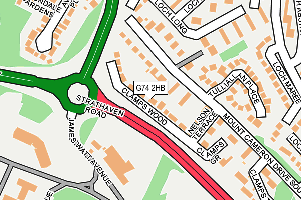 G74 2HB map - OS OpenMap – Local (Ordnance Survey)