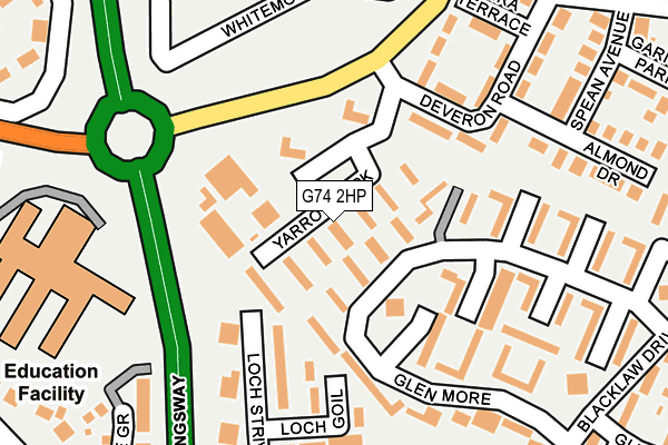 G74 2HP map - OS OpenMap – Local (Ordnance Survey)