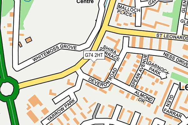 G74 2HT map - OS OpenMap – Local (Ordnance Survey)