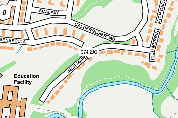 G74 2JQ map - OS OpenMap – Local (Ordnance Survey)