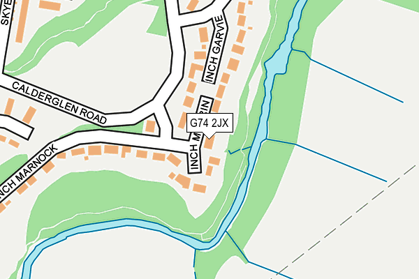 G74 2JX map - OS OpenMap – Local (Ordnance Survey)