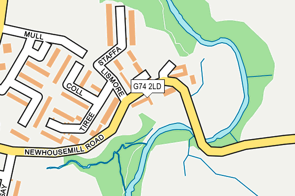 G74 2LD map - OS OpenMap – Local (Ordnance Survey)