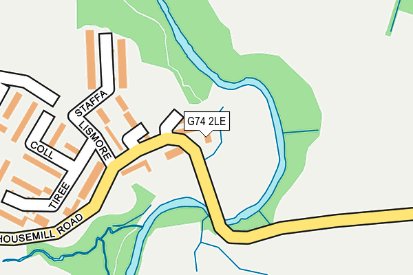 G74 2LE map - OS OpenMap – Local (Ordnance Survey)