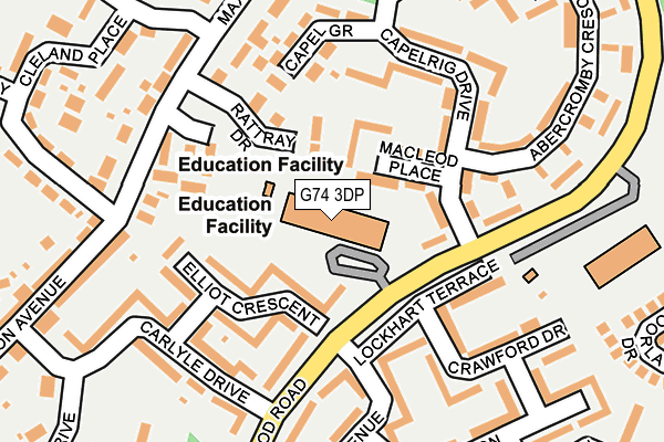 G74 3DP map - OS OpenMap – Local (Ordnance Survey)