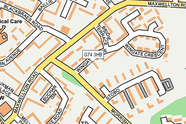 G74 3HB map - OS OpenMap – Local (Ordnance Survey)