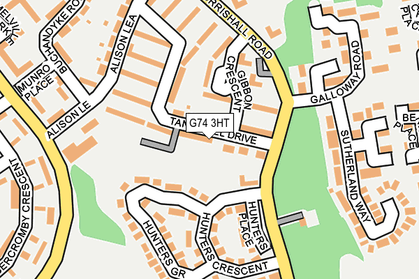 G74 3HT map - OS OpenMap – Local (Ordnance Survey)