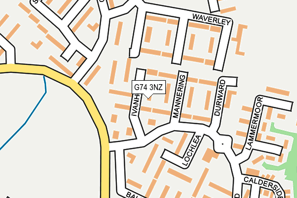 G74 3NZ map - OS OpenMap – Local (Ordnance Survey)