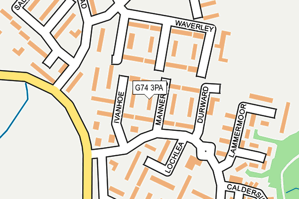 G74 3PA map - OS OpenMap – Local (Ordnance Survey)