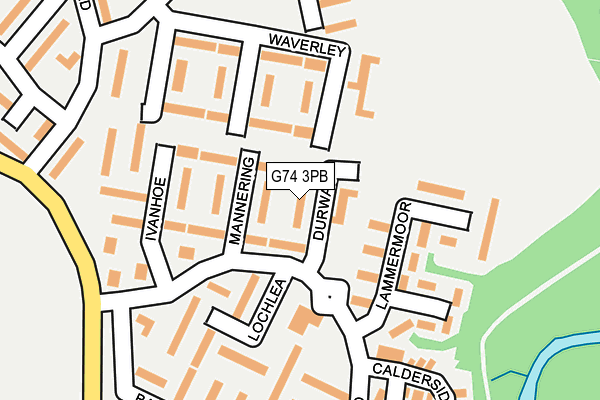 G74 3PB map - OS OpenMap – Local (Ordnance Survey)