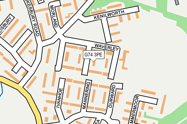 G74 3PE map - OS OpenMap – Local (Ordnance Survey)