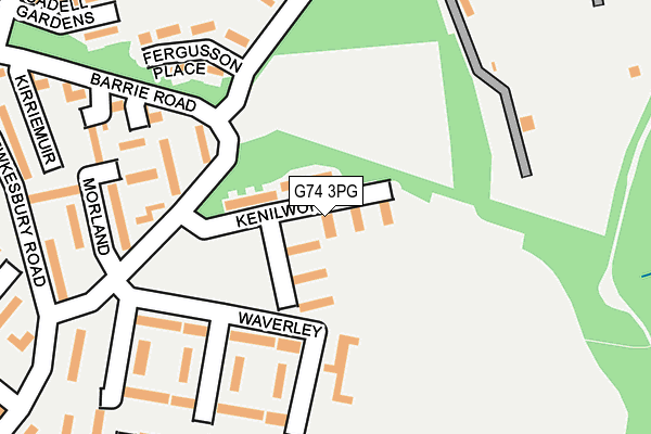 G74 3PG map - OS OpenMap – Local (Ordnance Survey)