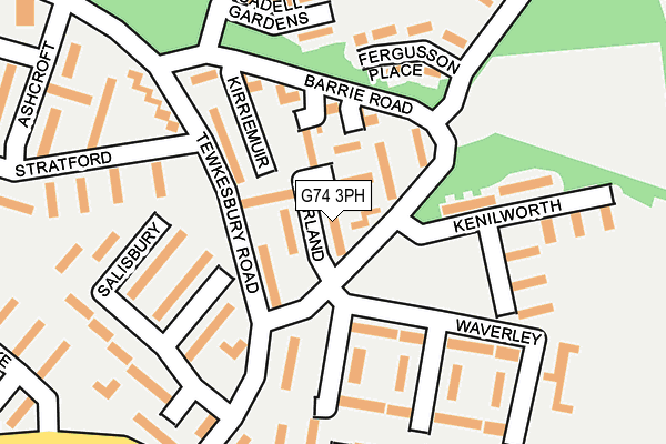 G74 3PH map - OS OpenMap – Local (Ordnance Survey)