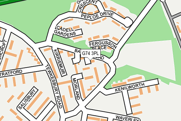 G74 3PL map - OS OpenMap – Local (Ordnance Survey)