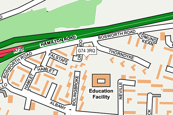 G74 3RQ map - OS OpenMap – Local (Ordnance Survey)