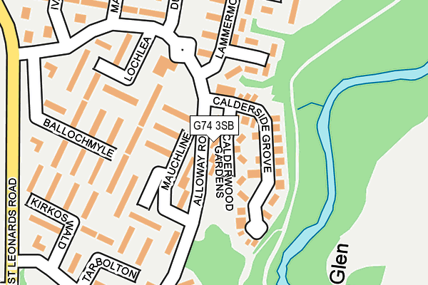 G74 3SB map - OS OpenMap – Local (Ordnance Survey)