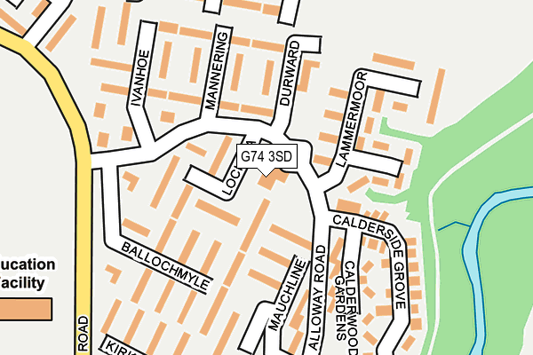 G74 3SD map - OS OpenMap – Local (Ordnance Survey)