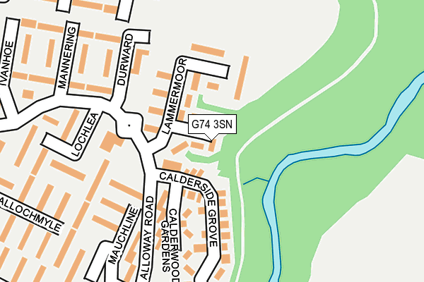 G74 3SN map - OS OpenMap – Local (Ordnance Survey)