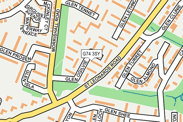 G74 3SY map - OS OpenMap – Local (Ordnance Survey)