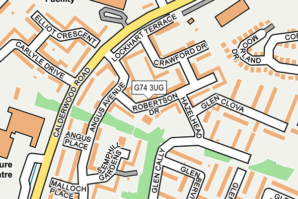 G74 3UG map - OS OpenMap – Local (Ordnance Survey)