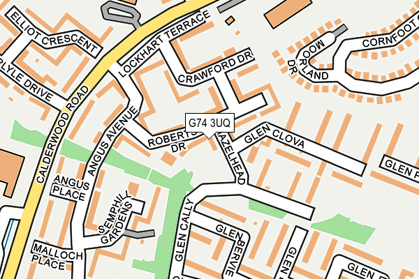 G74 3UQ map - OS OpenMap – Local (Ordnance Survey)