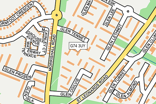 G74 3UY map - OS OpenMap – Local (Ordnance Survey)