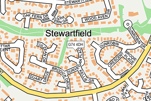 G74 4DH map - OS OpenMap – Local (Ordnance Survey)